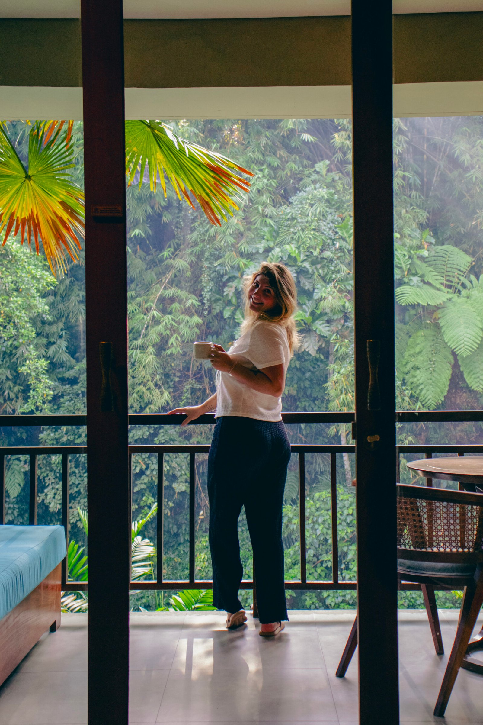 Bungalow en bambou de l'Aksari Resort, Ubud, Bali