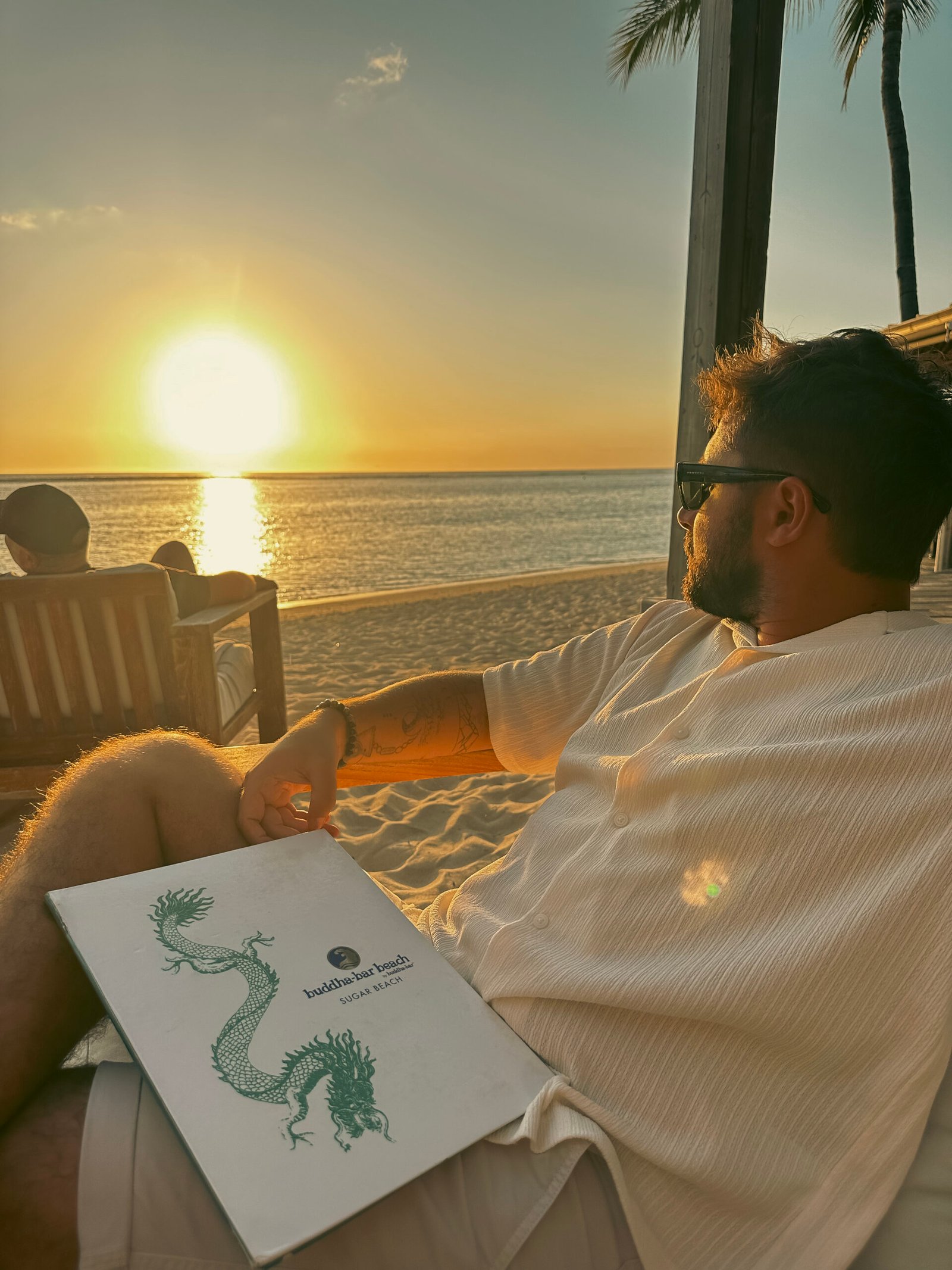 homme sunset ile maurice